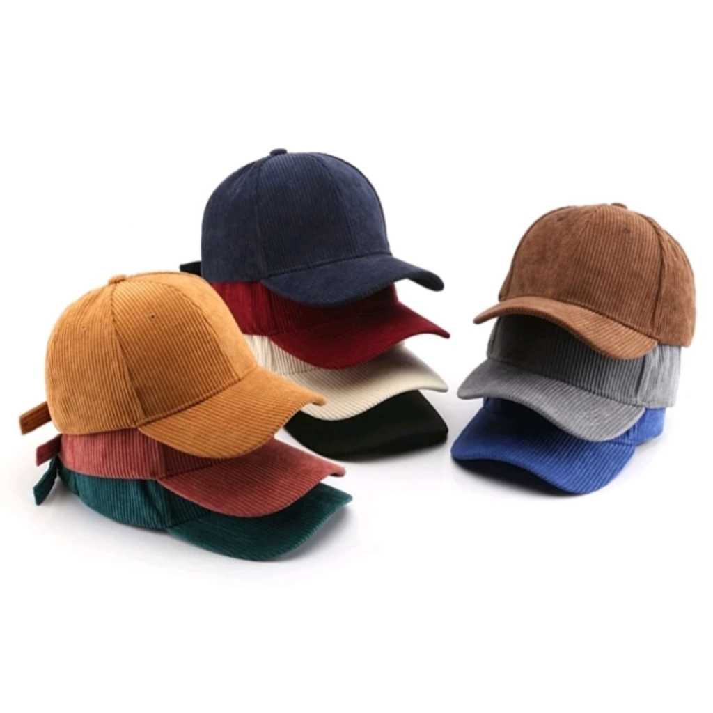 Top 1 - Topi Baseball Corduroy Polos Terbaru Topi Jeans CORDUROY 2023 Terlaris Topi Pria Dan Wanita 