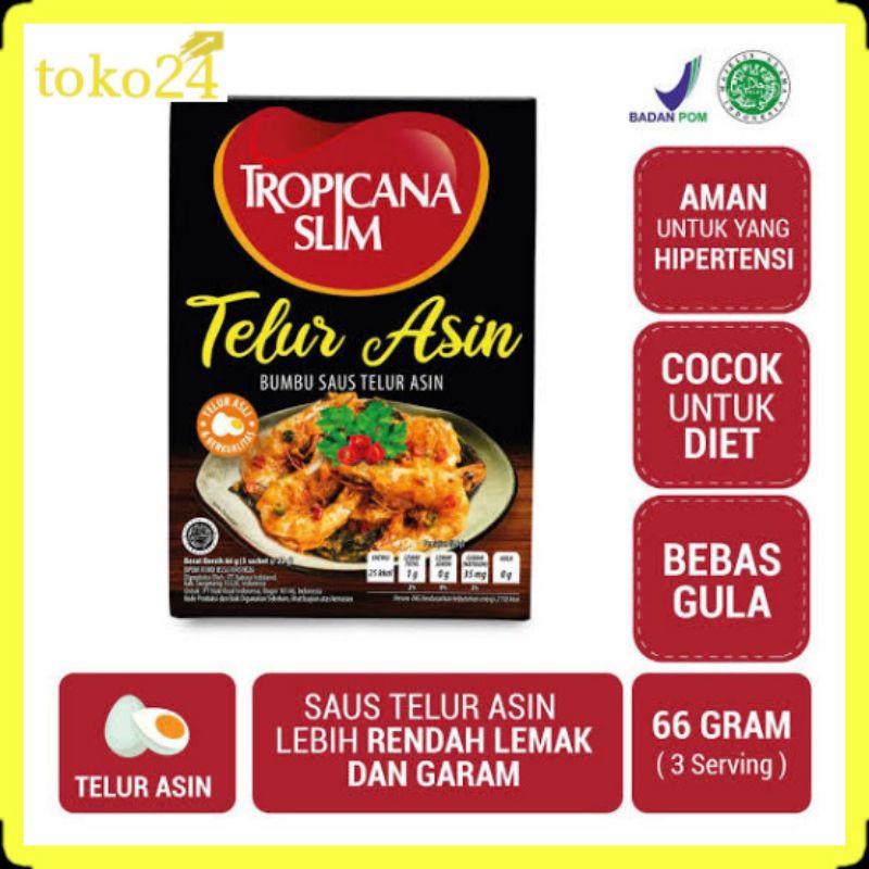 

Tropicana Slim Bumbu Saus Telur Asin 66 gr