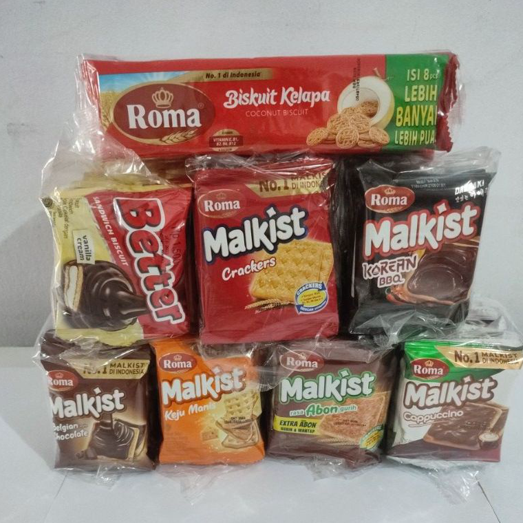 

☄️New event✨ ROMA MALKIST 18gr 18 gr ISI 10 ROMA KELAPA 36gr ISI 10 BETTER