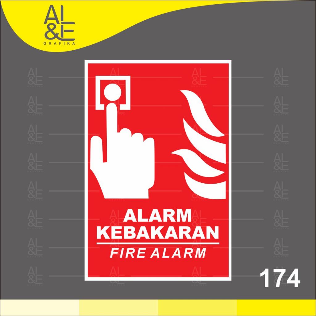 

174 - STIKER ALARM KEBAKARAN - VINYL STIKER RITRAMA INDOOR