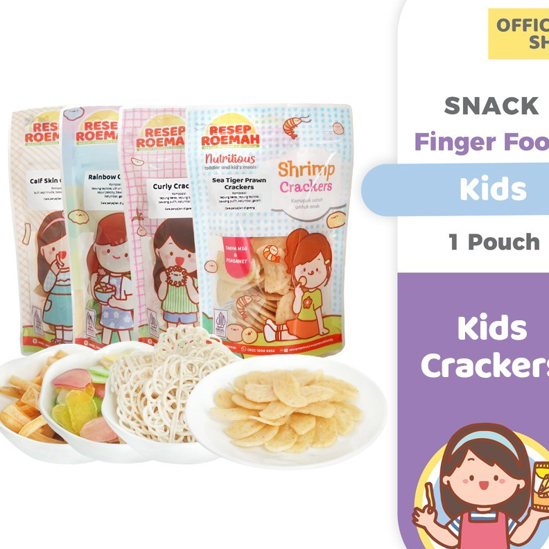 

JDNJ0183 5.5 COD Resep Roemah Kids Crackers / Kerupuk Sehat Untuk Anak / Kids / No MSG