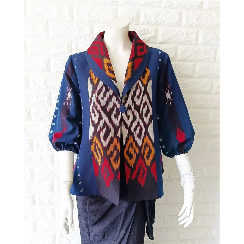 Blazer Batik Wanita Modern Blazer Batik Wanita Modern Blazer tenun wanita atasan wanita baju tenun j