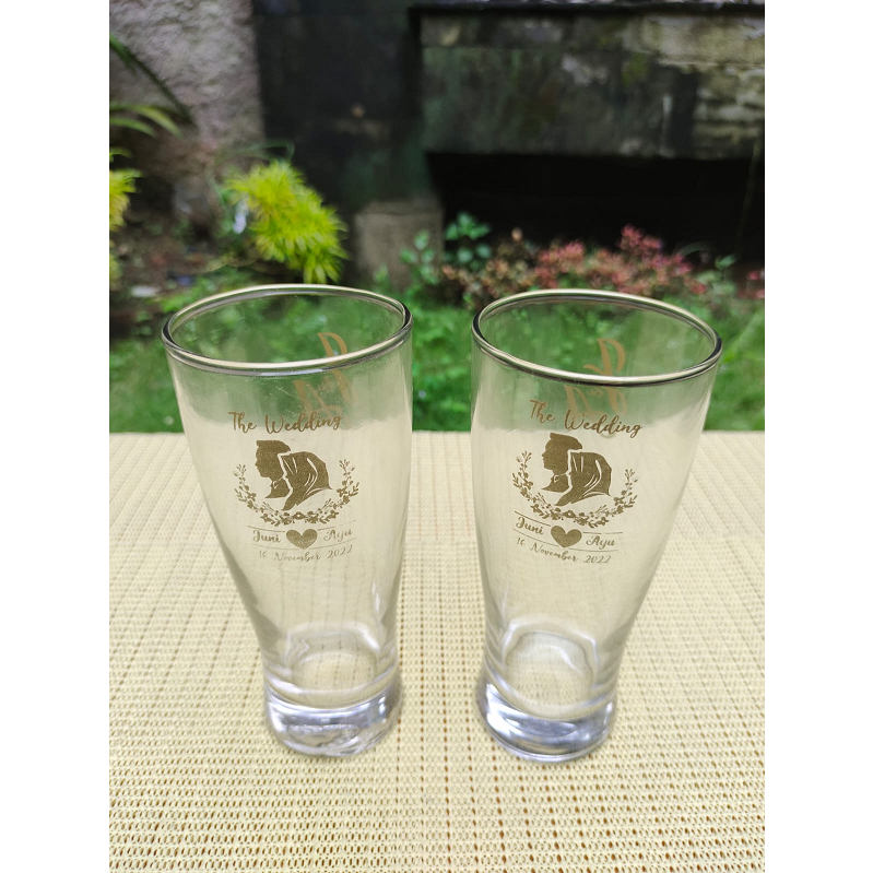 GELAS TINGGI PORTO CITINOVA | SOUVENIR GELAS CUSTOM SABLON NAMA | SOUVENIR NIKAH GELAS AESTHETIC | S