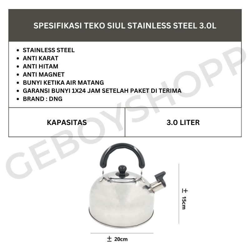 Teko Siul / Teko Bunyi / Ceret Siul Stainless Steel