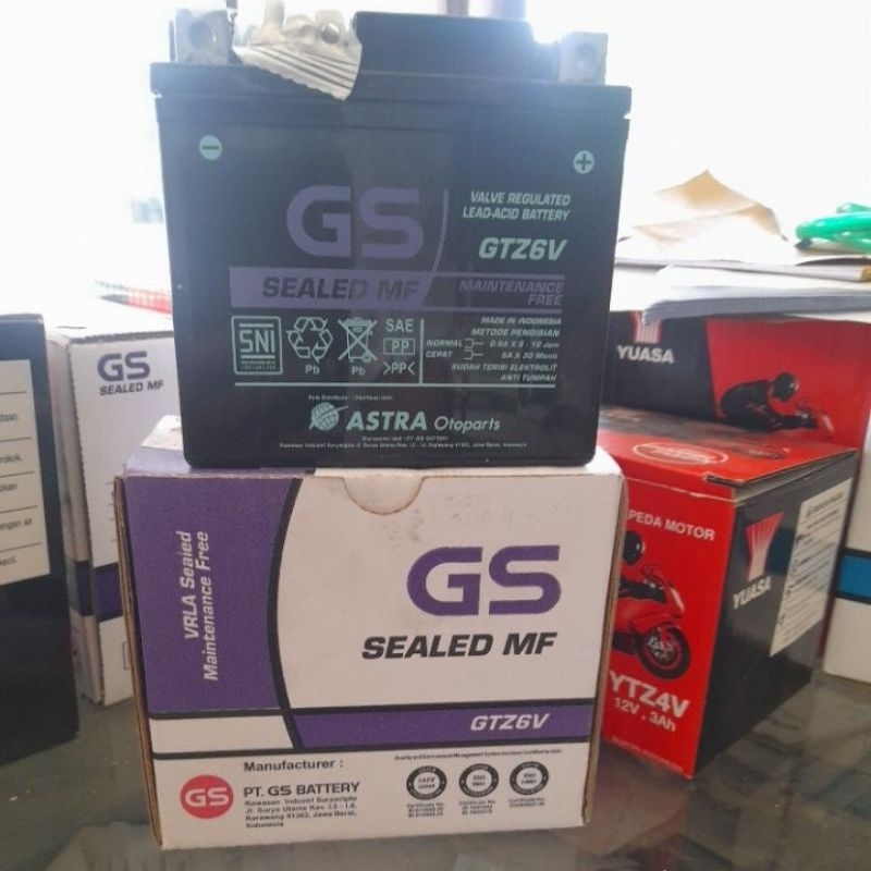 aki/accu kering motor GS Sealed MF Astra otopart GTZ6V