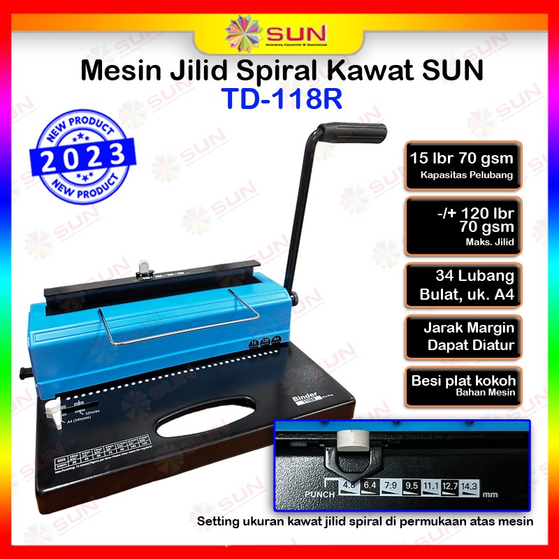 

Mesin Jilid Spiral Kawat A4 TD-13 / TD-130 / TD-118R