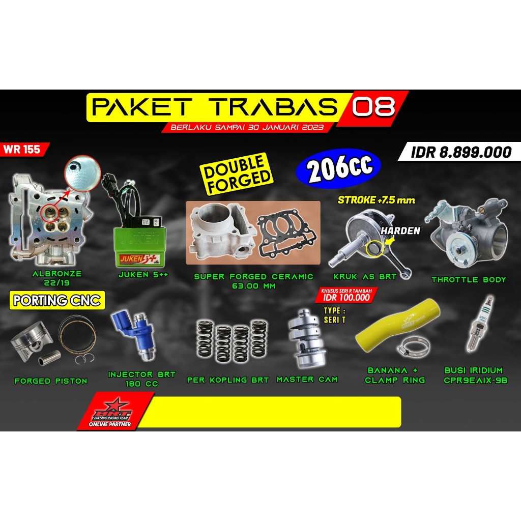 PAKET BORE UP WR 155 BRT