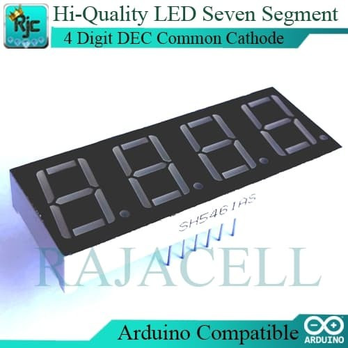 LED Seven Segment 7 segmen 0.56" inch Red Common Cathode Merah Desimal