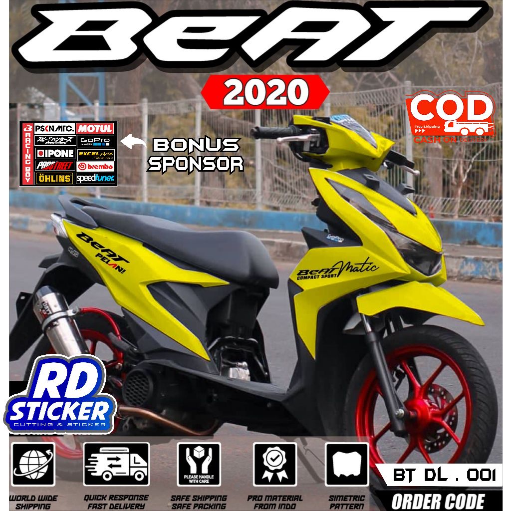 TERBARU Decal Sticker Honda Beat DELUXE STREET 2020 2021 2022 2023 Full body - Stiker Skotlet Modifi