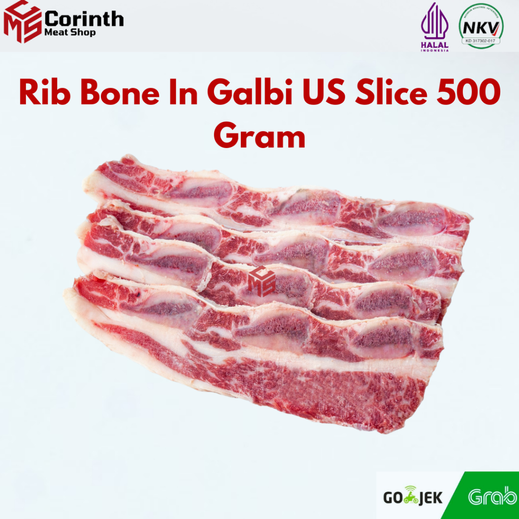 

RIB BONE IN GALBI US SLICE - IGA SAPI SLICE AMERIKA - DAGING SAPI - HALAL - FROZEN - PREMIUM