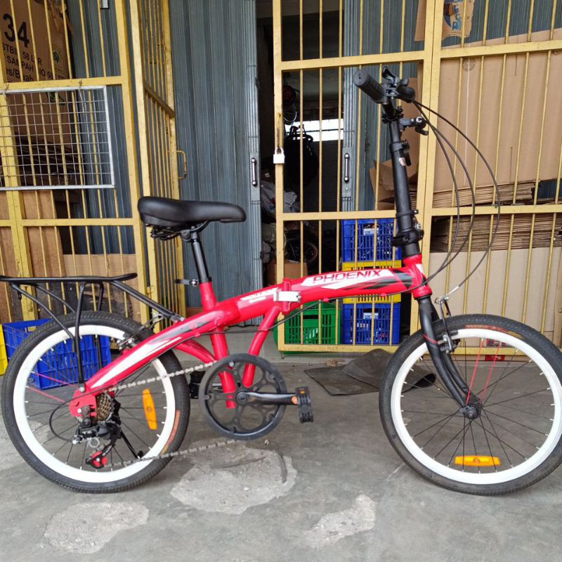 sepeda BEKAS siap pakai lipat Phoenix ban 20 vbrake 7 speed