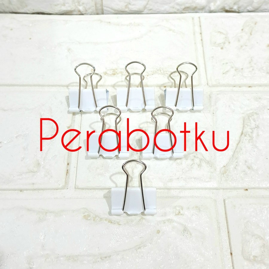 

Binder Clip 25 mm Set 6 Pcs / Klip Penjepit Kertas Putih onepr1ce