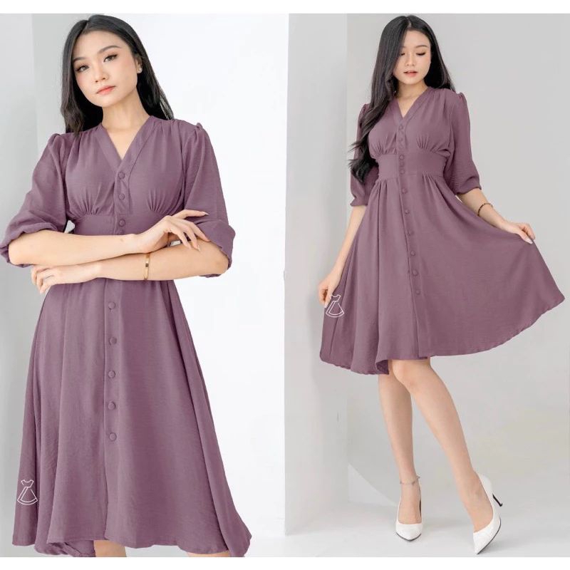 dres crinkle midi busui fredly premium