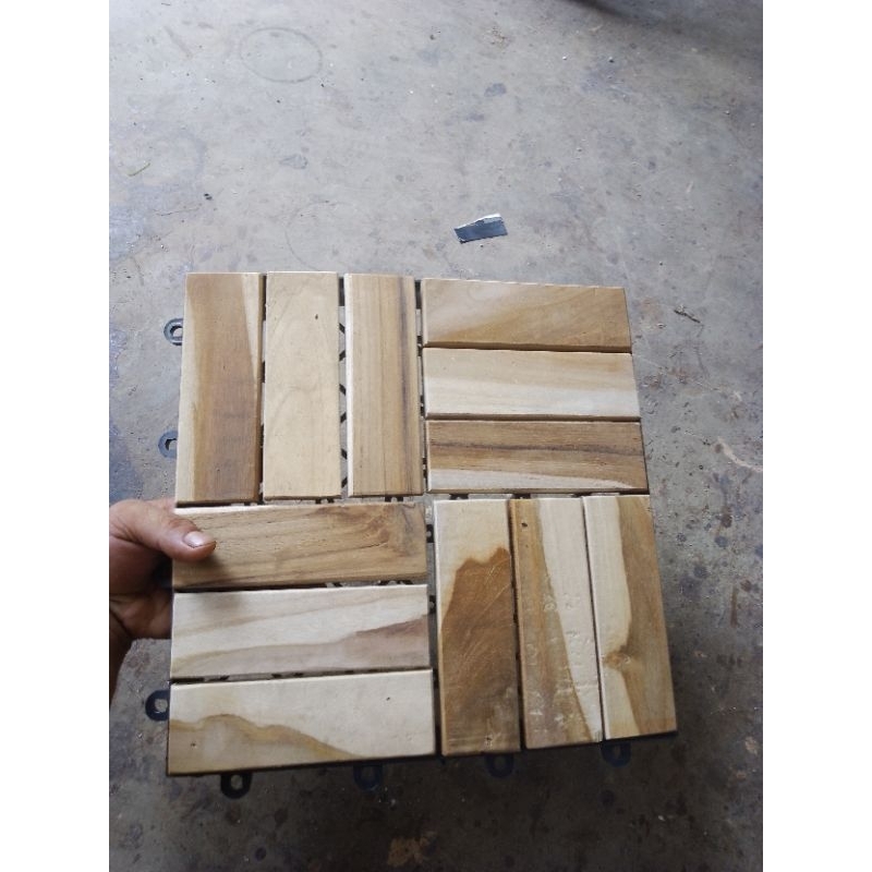 dacking lantai kayu jati 30x30