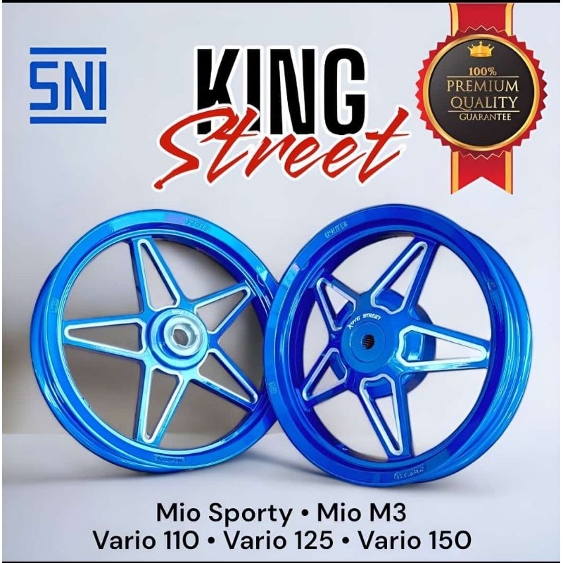 velg racing mio karbu, mio soul karbu merk power type king street warna biru