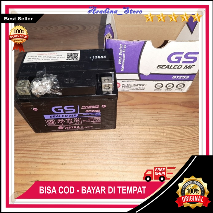 Aki Motor Astra GS GTZ5s Ori Blade Repsol Aki Accu Kering MF Original ASTRA HONDA MOTOR (AHM) Termur