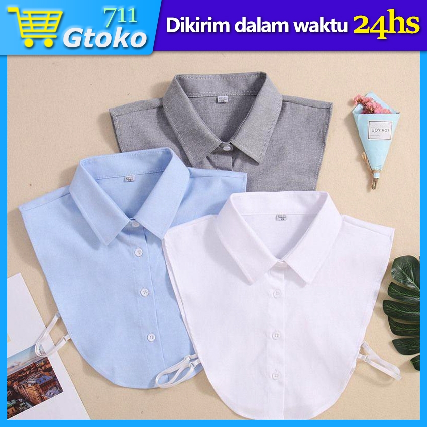 Kerah Kemeja Palsu Pria Wanita Fake Collar
