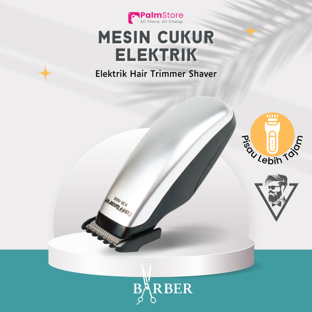 PALM Alat Mesin Cukur Elektrik Hair Trimmer Shaver KM 666