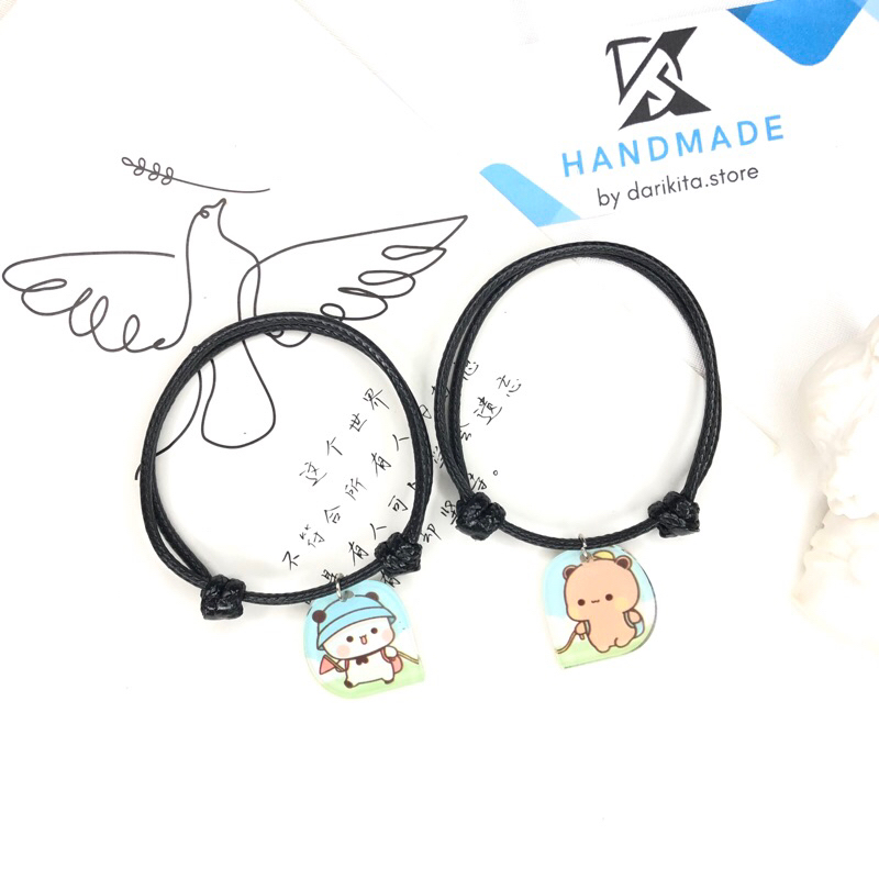 Gelang Couple Panda Satu Pasang / Gelang Cute Panda