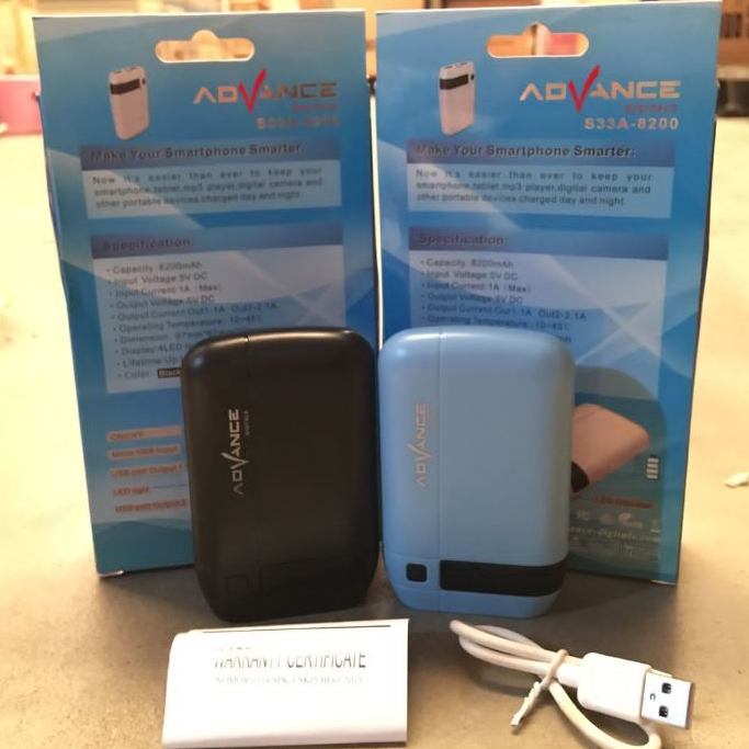 CUCI GUDANG ADVANCE POWERBANK S33A 8200mAh