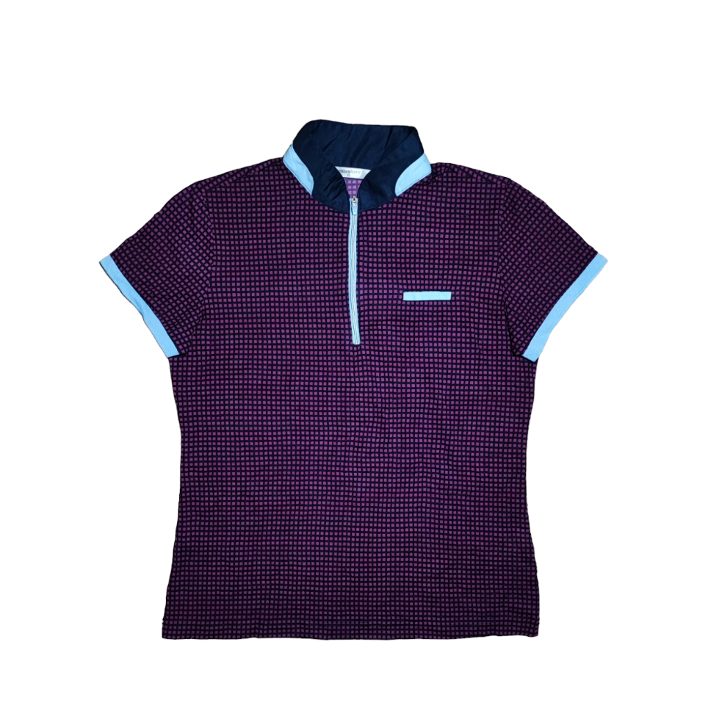 Kaos Olahraga Wanita ZISHEN GOLF SPORTS Purple Square Branded Preloved