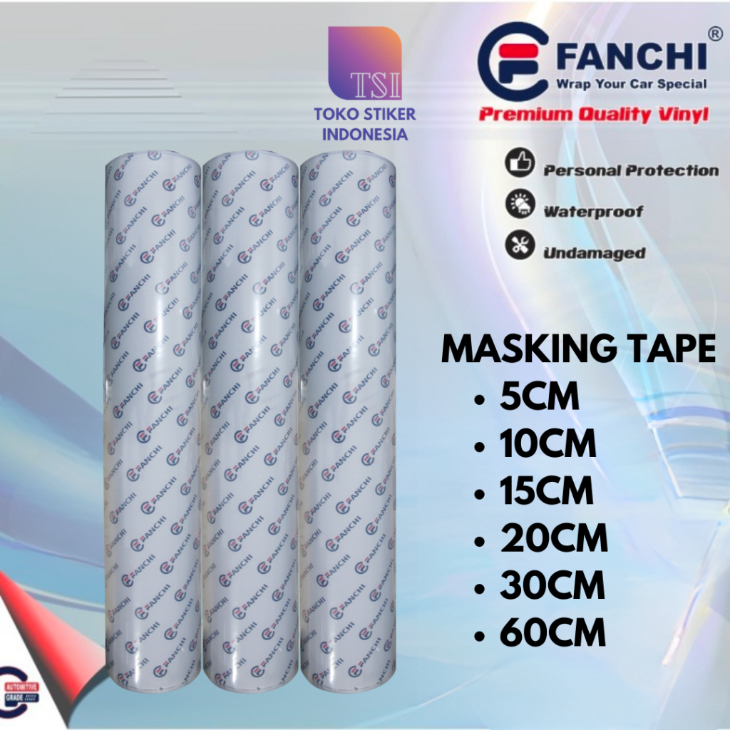 

Transfer Tape Fanchi 60 cm Clear Masking Laminating Bening Cutting Sticker Roll Utuh
