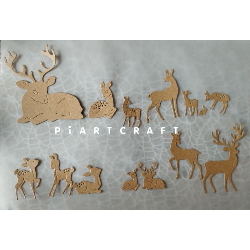 

seri CHRISTMAS - deer / rusa / isi 13 pcs - Dies cut / cut dies DIY scrapbook / vintage journal / album / diary