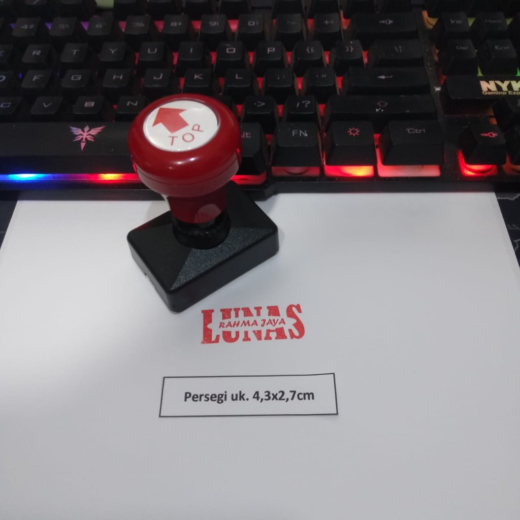 

STEMPEL CUSTOM (4,3 x 2,7 CM),Perusahaan, logo, nama tandatangan, lunas stample flash stemple praktis, stampel onlineshop
