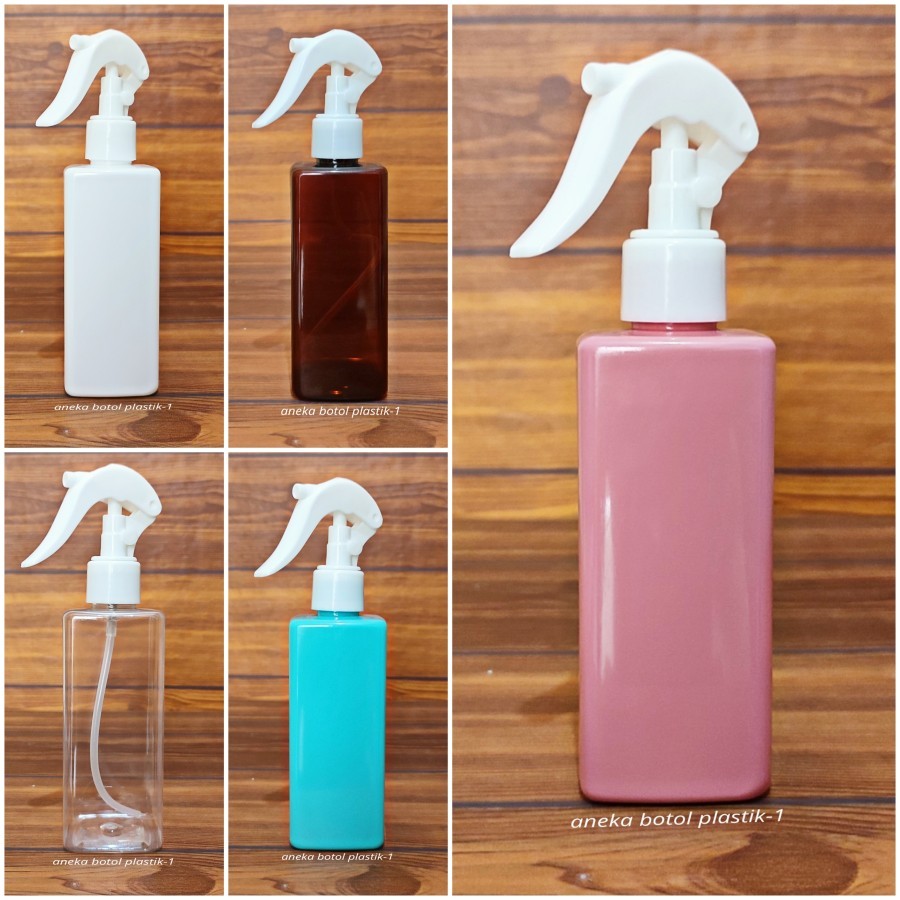 Botol Triger 250ml Pet Kotak / Botol Spray Semprot 250ml Spray Triger Bebek Putih