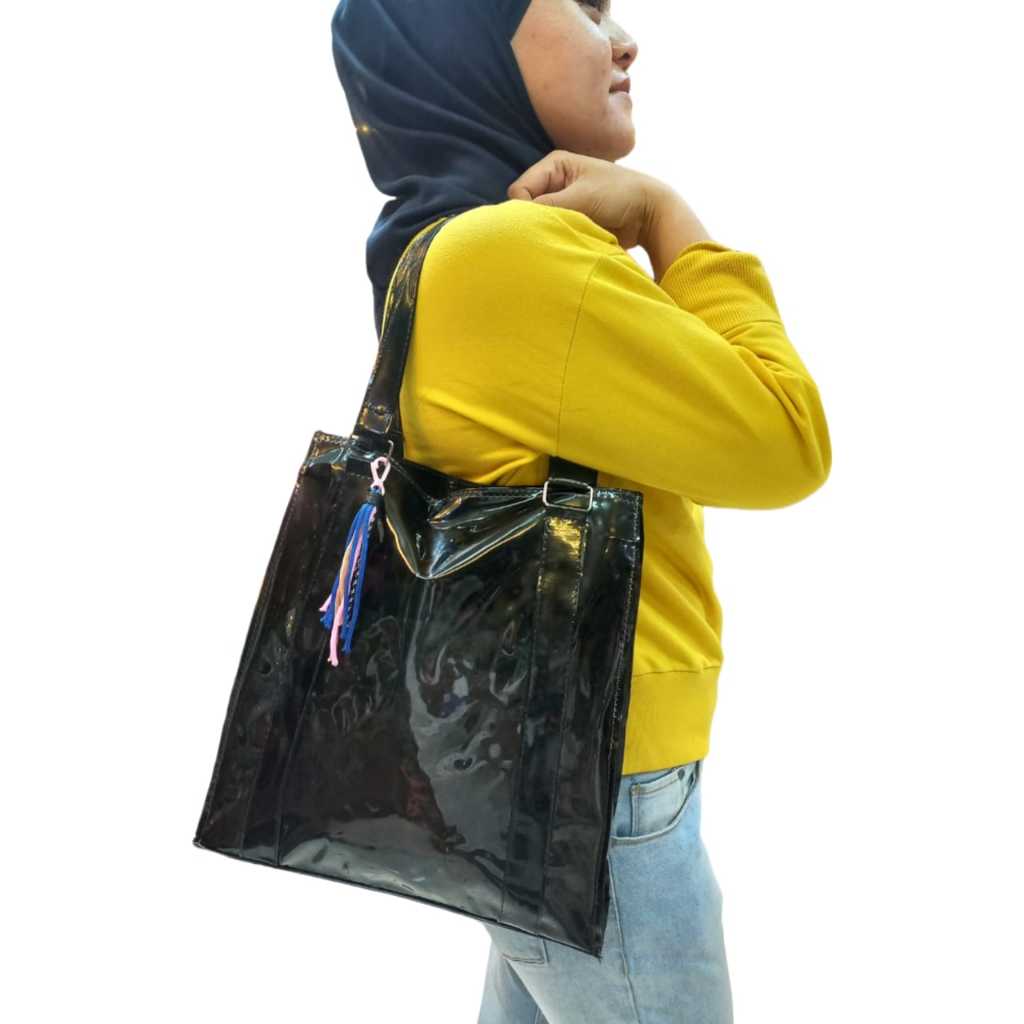Tas Wanita Tote Bag MIka Pvc Tas Multifungsi Bisa Jadi Tas Selempang Cocok Untuk Holiday Dan Anti Ai