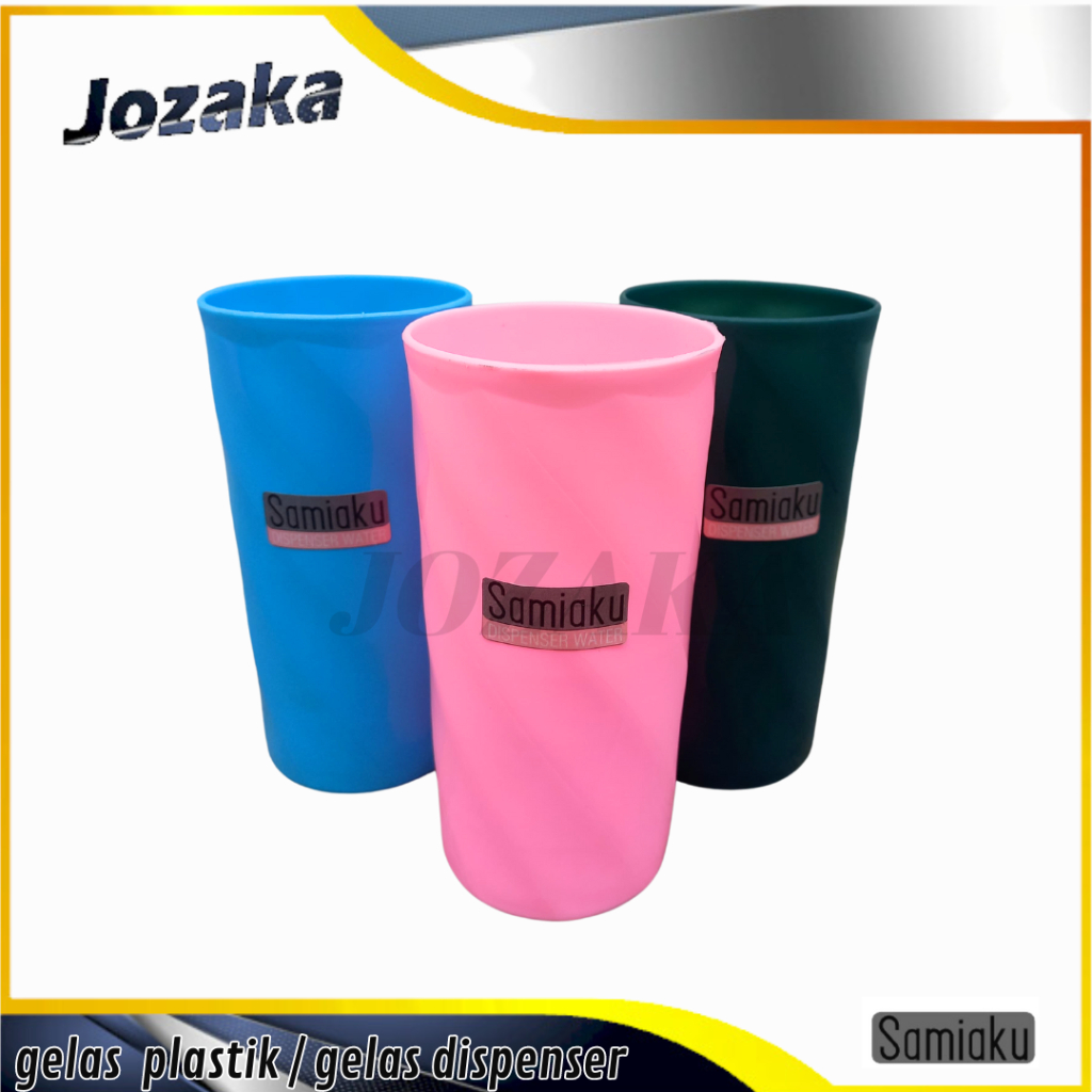 Gelas plastik cantik / gelas jus  / gelasmotif doft and glosy ulir