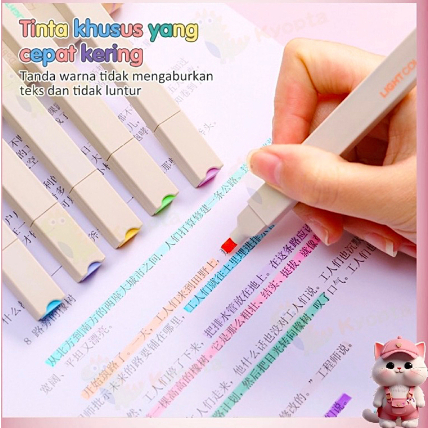 

Stabilo warna 6 PCS Pastel untuk Sekolah Kantor//Highlighter pastel 6 colors/