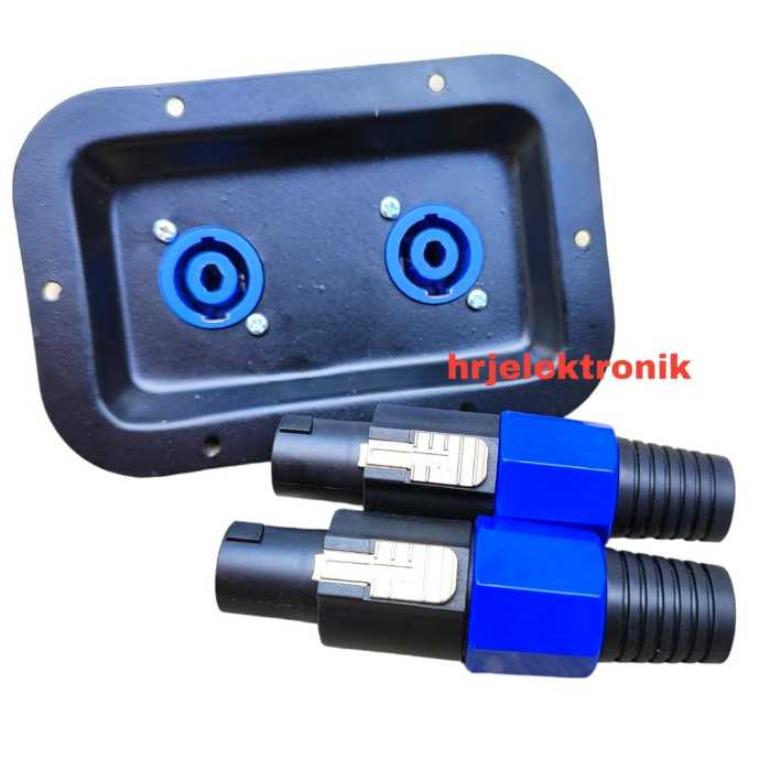 1 Set terminal box speaker Jek spikon & soket spikon drat plus baut