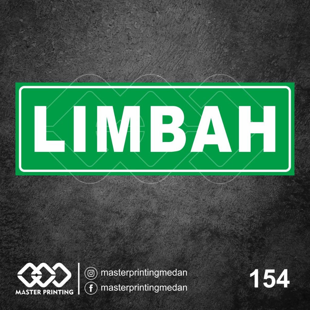 

154 - Stiker Limbah, Sticker Vinyl, Premium, Tahan Air, Termurah, dan Bisa Custom