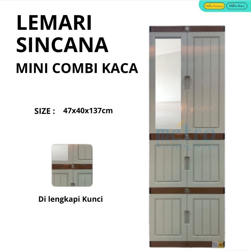 LEMARI SINCANA MINI COMBI KACA