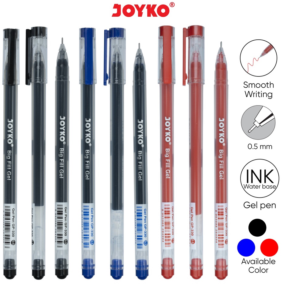 

➸➚✣ JOYKO Pulpen GEL / GEL PEN JOYKO GP-330 (Lusin)