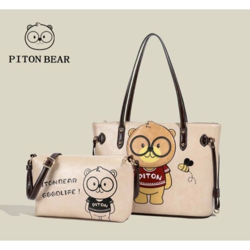 Hidayoshi Bags Fashion Piton Bear #S-6996 ORI Tote Big