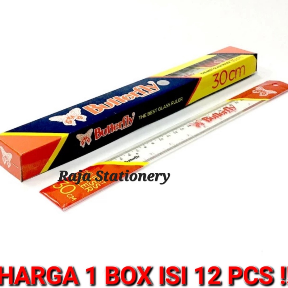 

Best Terlaris BUTTERFLY RULER 30CM PENGGARIS KUPU KUPU 30CM PANJANG PLASTIK [12PCS]