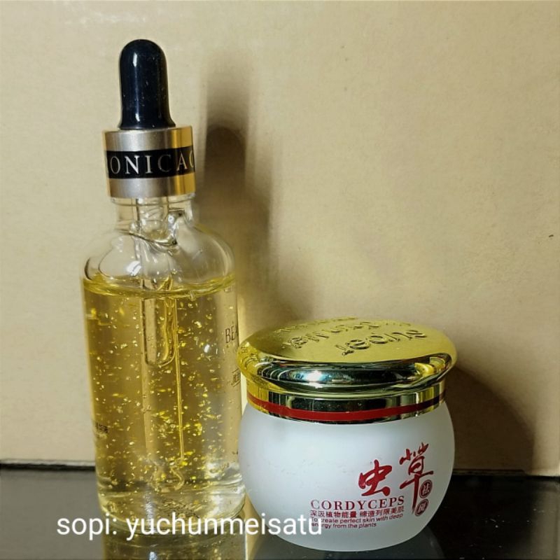 YU CHUN MEI CORDYCEP KRIM MALAM/NIGHT DAN SERUM GOLD 50ML ORI HCI