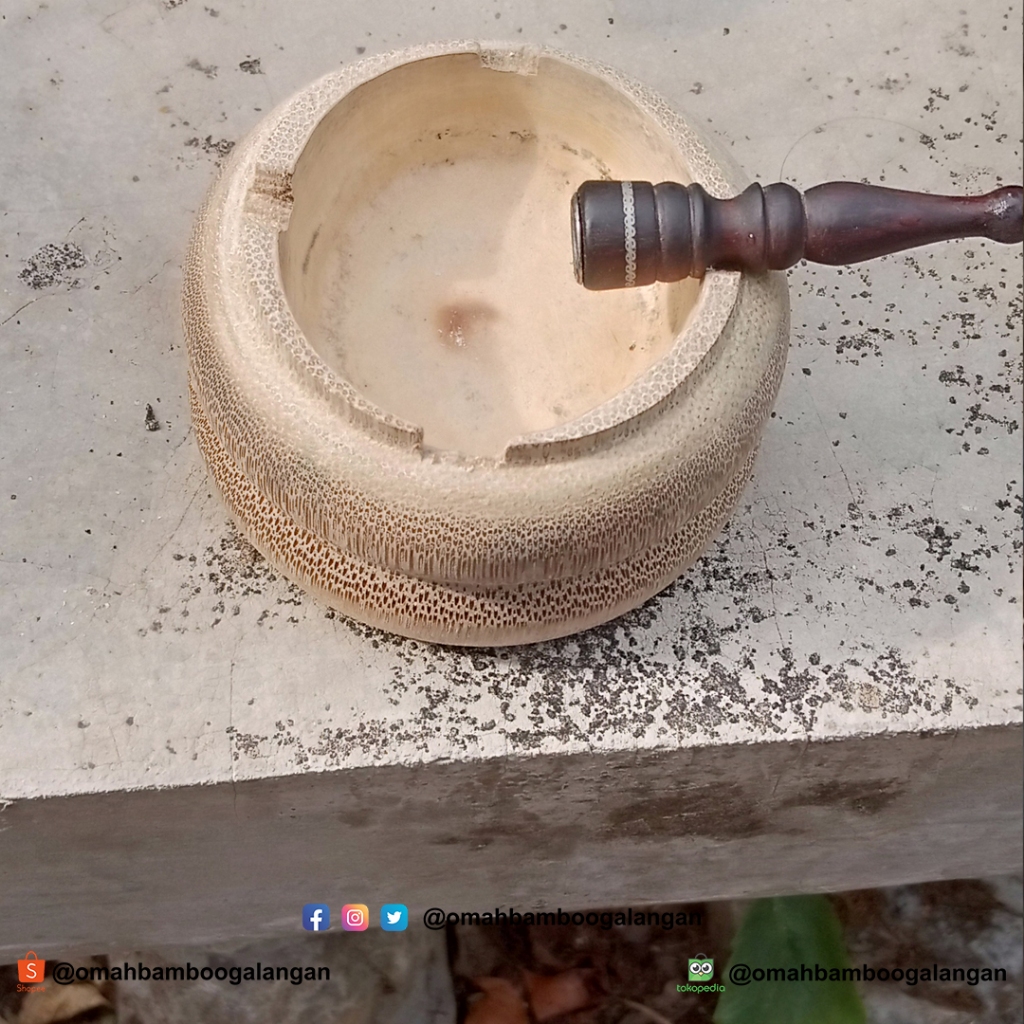 Asbak Bambu Unik Dari Bambu Asli Alami Asbak Bambu Cembung Cembung Kerajinan Asbak Dari Bambu