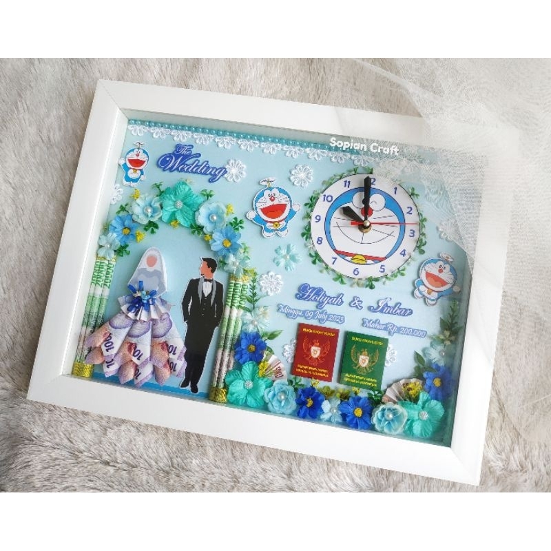 Bingkai Frame Mahar Pernikahan Doraemon