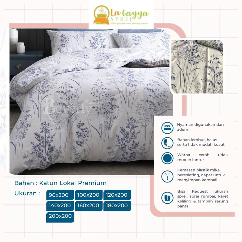 La Gayya Sprei Katun Lokal Premium Home made 200x200x30 Homemade Seprei 180x200 160x200 Seprai Set s