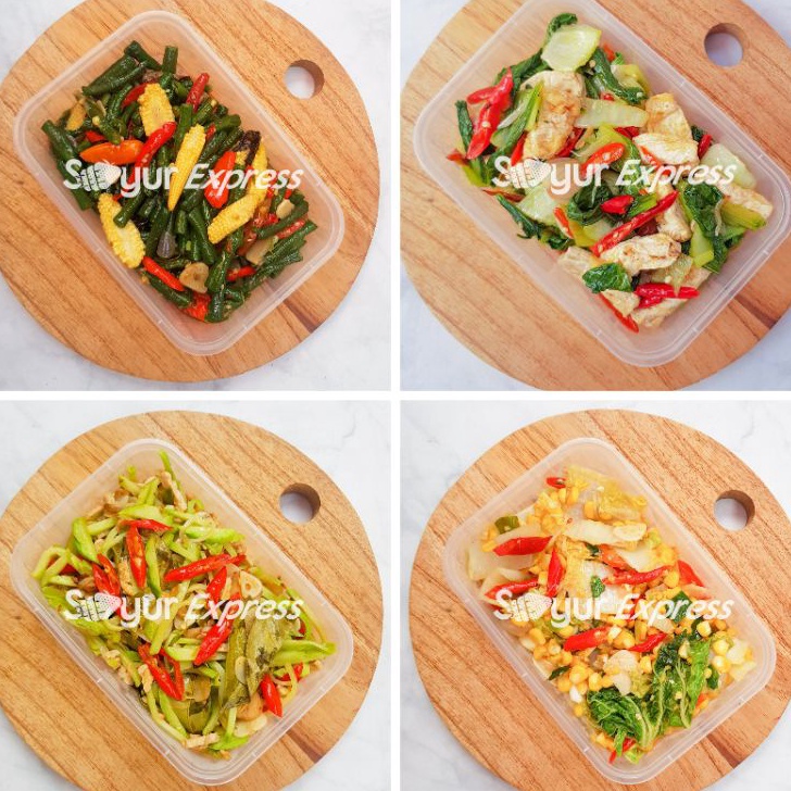 

↓➺✹ KIRIM INSTAN Menu Matang Tumis Toge, Kacang Panjang, Sawi Putih, Labu Siam, Pakcoy, Buncis Laris