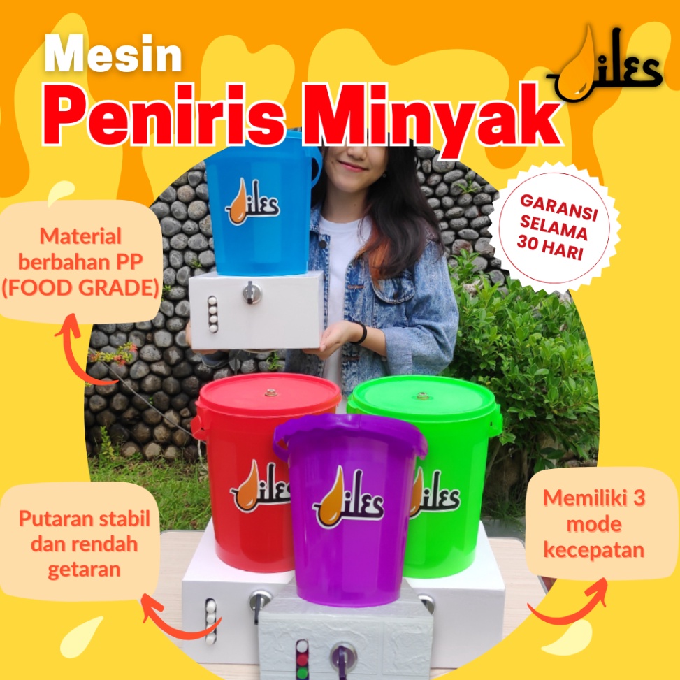 _ EW Alat Penyaring Minyak Keripik Kerupuk Abon Bawang Goreng / Spinner Peniris Minyak ❁