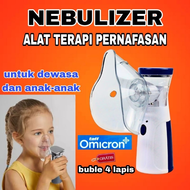 NEBULIZER TAFF OMICRON ALAT BANTU PERNAFASAN NEBULIZER PORTABLE NEBULIZER MASKER HIDUNG ALAT TERAPI 