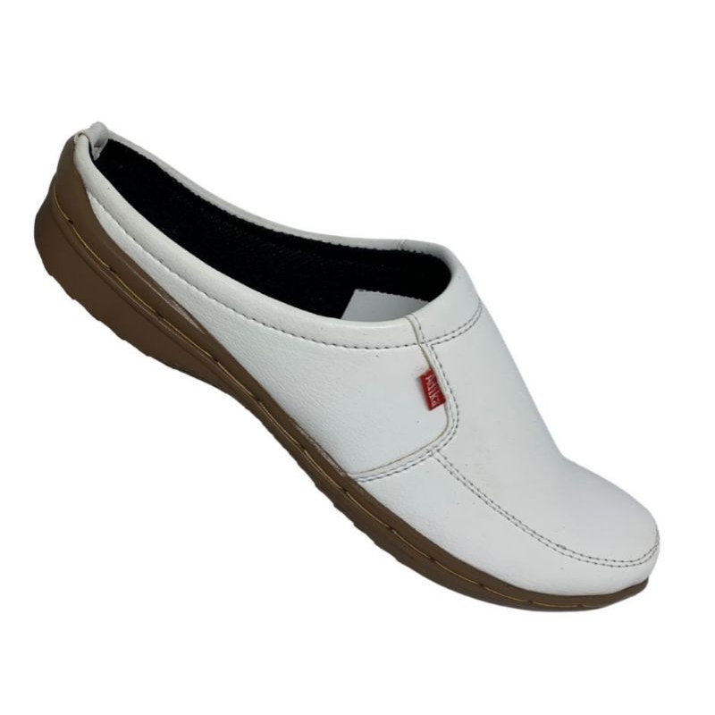 Sepatu Slop Putih Pria -  Bustong Putih Pria Terbaru