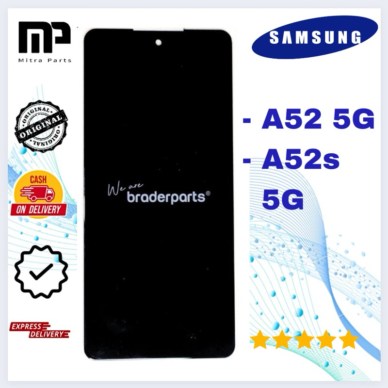 LCD TOUCHSCREEN SAMSUNG A52 5G / A52S 5G E1 BLACK OEM BRADERPARTS