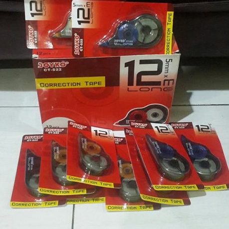 

Best Seller Tipe-X Correction Tape Joyko (CT-522) - 5mm x 12m Long Murah Banget