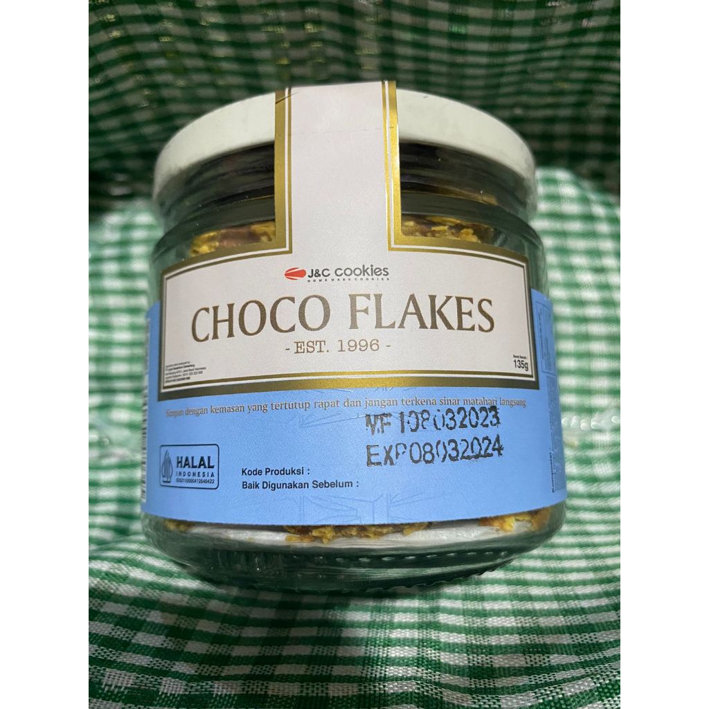 

J&C Cookies Toples Kaca Choco Flakes