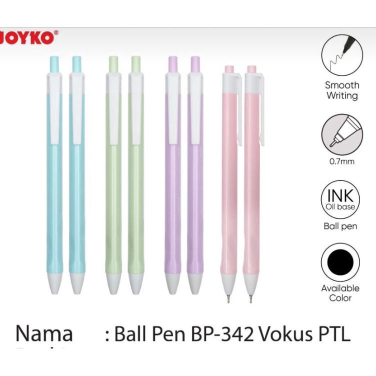 

Ready Stock Pulpen Joyko Bp-342 Vokus PTL 0.7mm ( 1pak/12pcs ) ➲➛☆